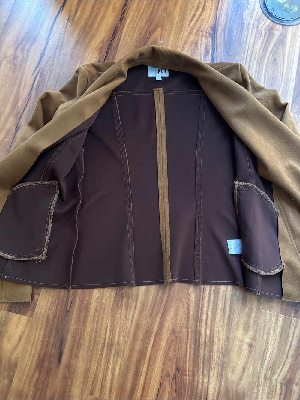 Kut from the Kloth Brown Faux Suede Zip Jacket - Picture 4 of 5